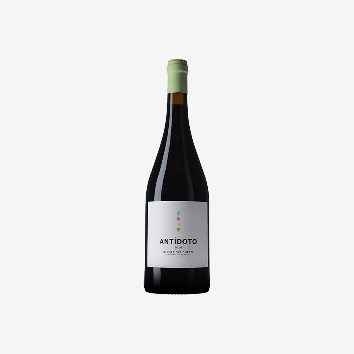Botella de vino tinto Antídoto 2024 de la Ribera del Duero