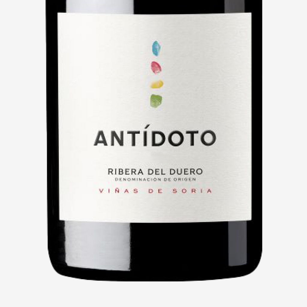 Etiqueta de vino tinto Antídoto de la Ribera del Duero
