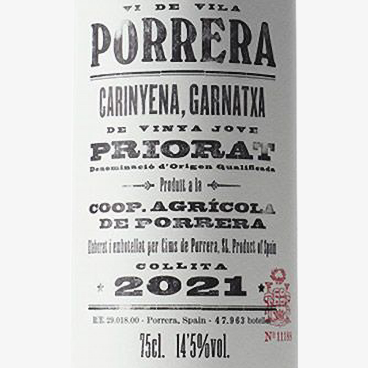 Cims de Porrera Vi de Vila PORRERA 2021 | D.O.Ca. Priorat