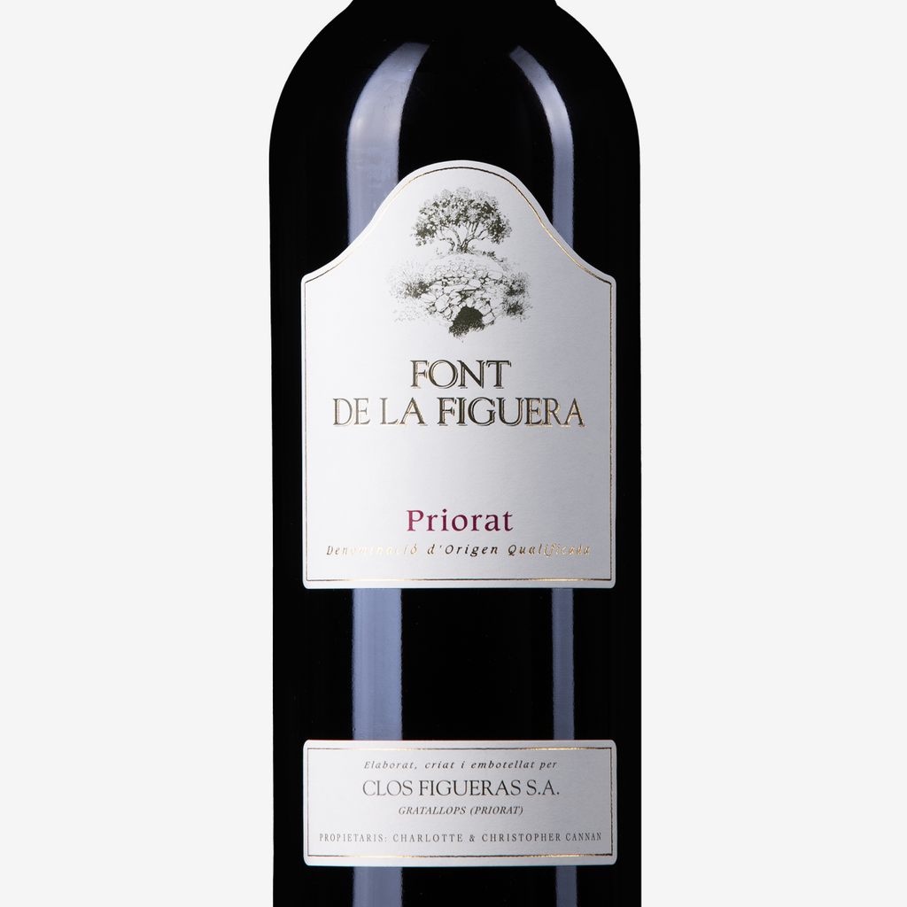 Botella de vino tinto de Clos Figueras Font De La Figuera 2021 del Priorat