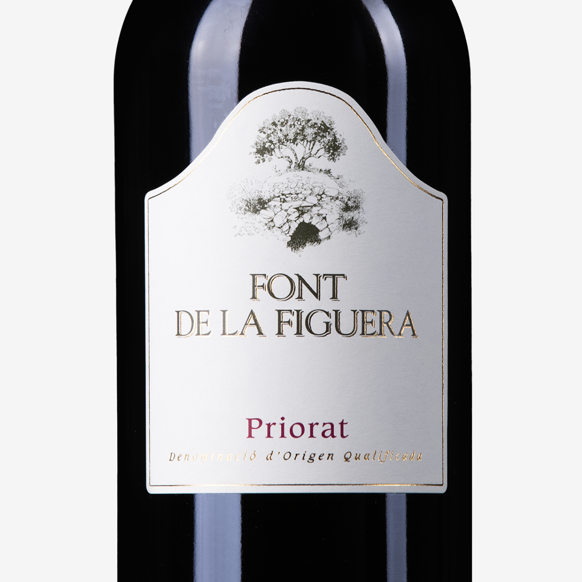 Botella de vino tinto de Clos Figueras Font De La Figuera 2021 del Priorat