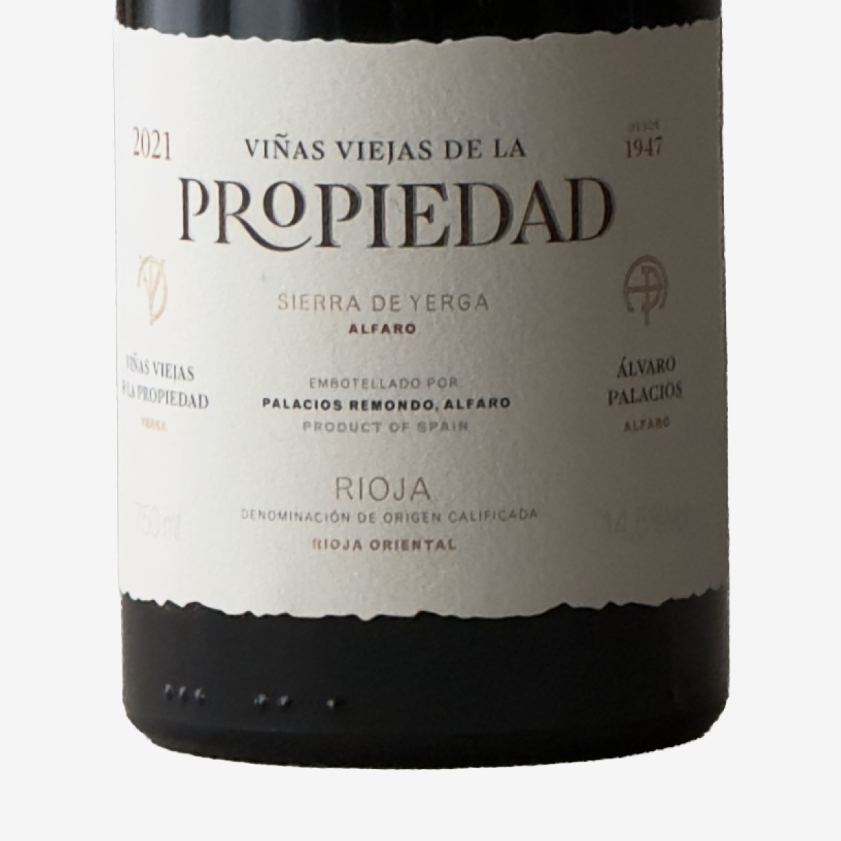 Vino tinto | Palacios Remondo Propiedad 2021 | Rioja Baja