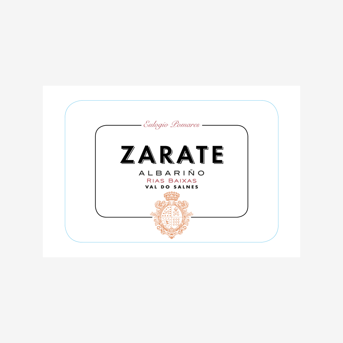 Vino blanco | Etiqueta de botella de  Zárate Albariño 2024 | Rias Baixas